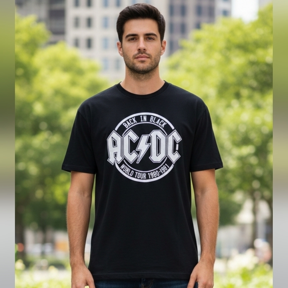 AC/DC Back in Black Tour T-Shirt MEDIUM